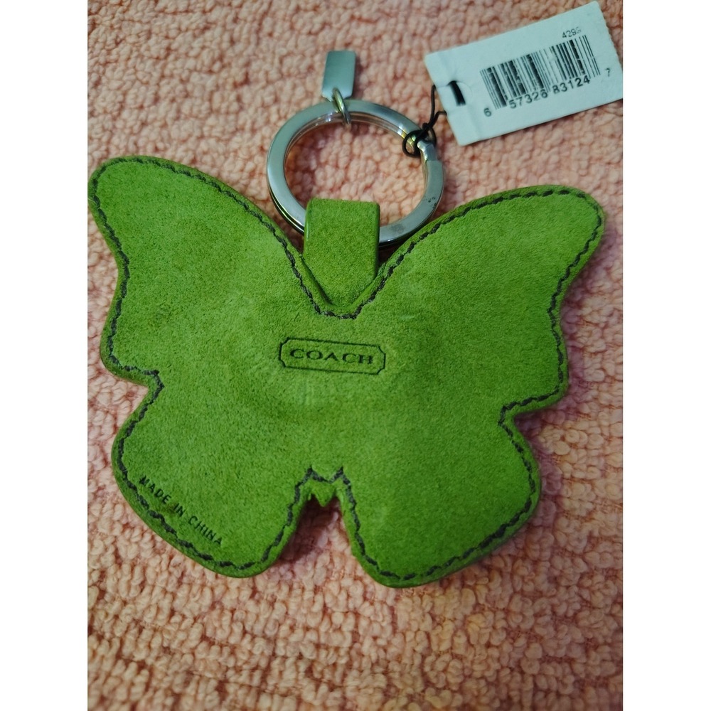 Coach Vintage Butterfly Charm - Suede, leather, silver hardware - Rare - Picture 5 of 9